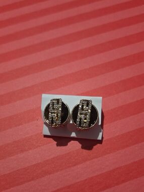 Gold-Tone Crystal Circle Clip Earrings - Women Jewelry